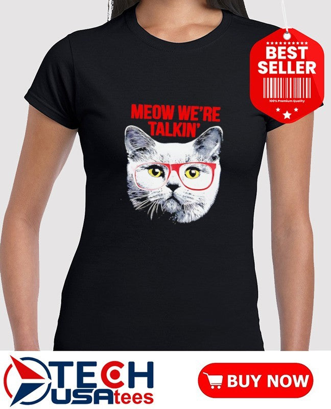 Joey Bragg wearing cat meow we’re talkin’ shirt