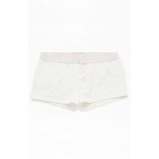 John Galt Women's White & Pink Floral Boyshorts