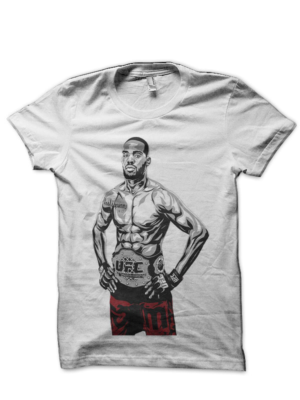 Jon Jones White T-Shirt Style001 Hoodie, Sweatshirt | CoreVibeTees.com
