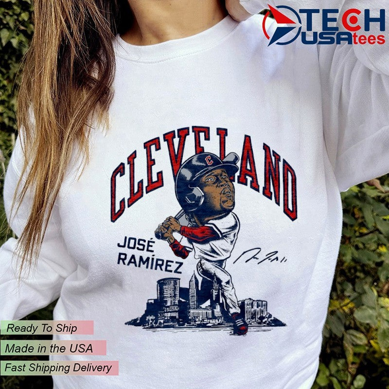Jose Ramirez Cleveland Guardians superstar caricature signature shirt