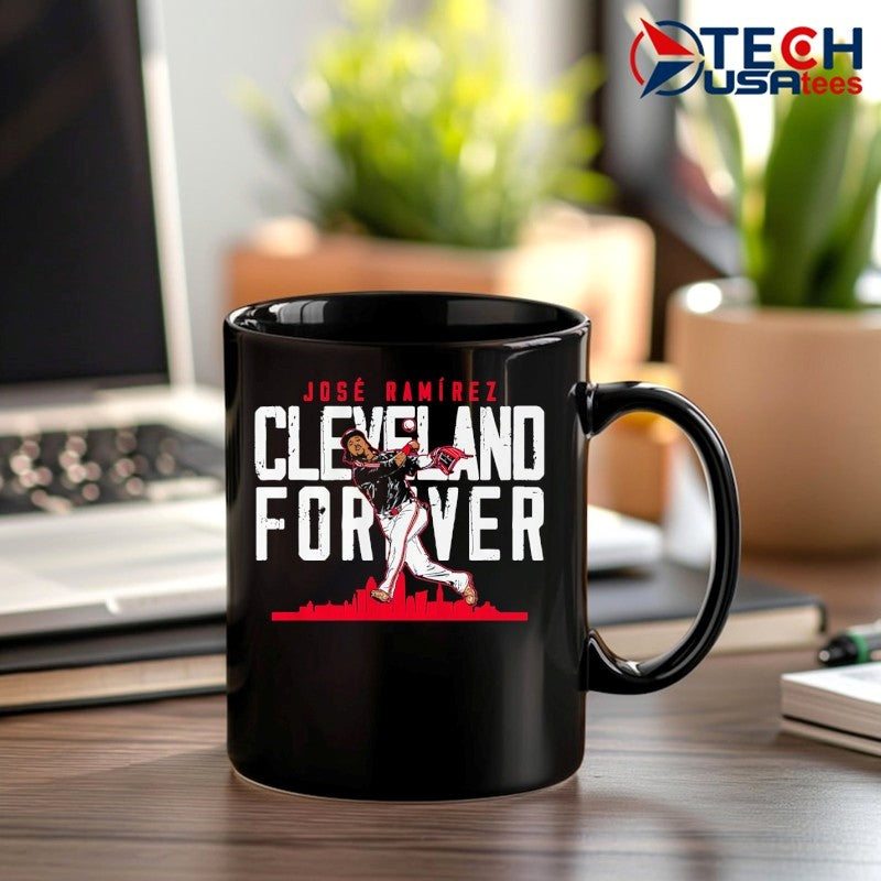 Jose Ramirez Cleveland forever Cleveland Guardians Baseball skyline shirt
