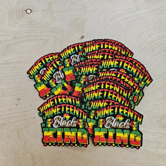 Juneteenth Black King Chenille Hat Patch (1 Patch)
