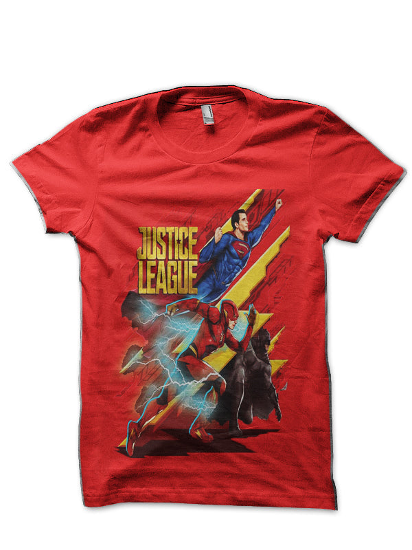 Justice League Red T-Shirt Hoodie, Sweatshirt | CoreVibeTees.com