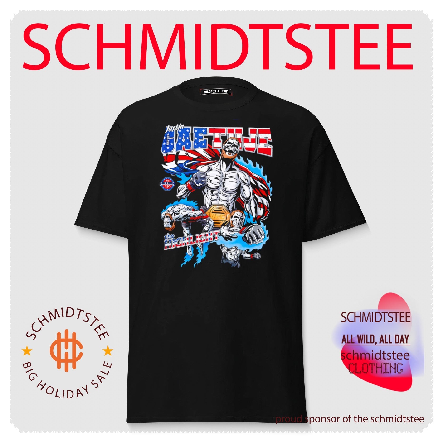 Justin Gaethje The Highlight Hand Drawn Artwork shirt