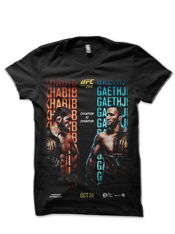 Justin Gaethje Vs Khabib UFC Event Black T-Shirt Hoodie, Sweatshirt | CoreVibeTees.com