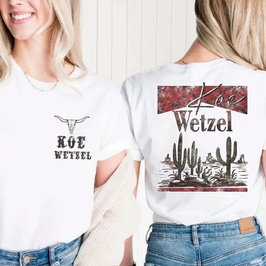 K0e WetzeI Western 2 Sides Tee, Concert Outfit, Country Music Clothes, Unisex Short Sleeve Tee Shirt, Casual Clothing