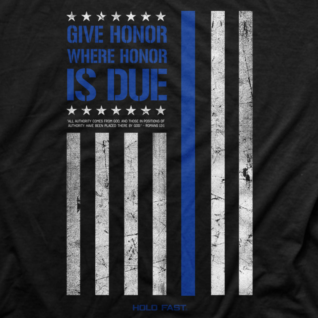 HOLD FAST Mens T-Shirt Back The Blue Hoodie, Sweatshirt | CoreVibeTees.com (Image 4)
