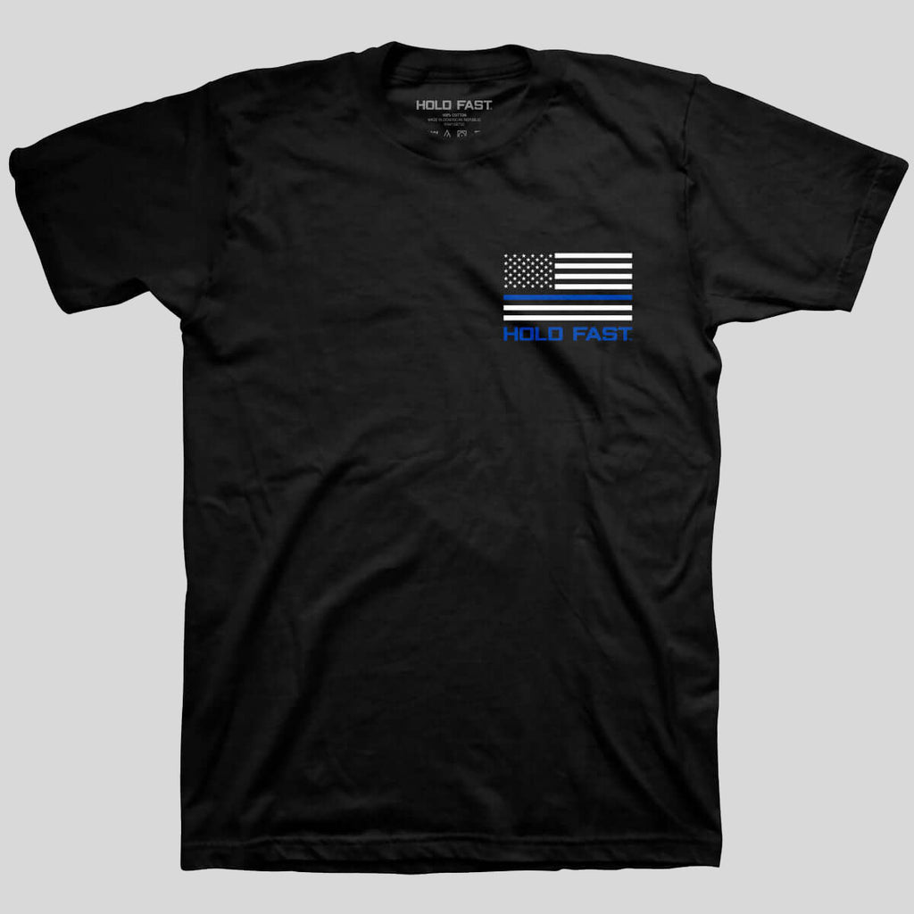 HOLD FAST Mens T-Shirt Back The Blue Hoodie, Sweatshirt | CoreVibeTees.com (Image 2)