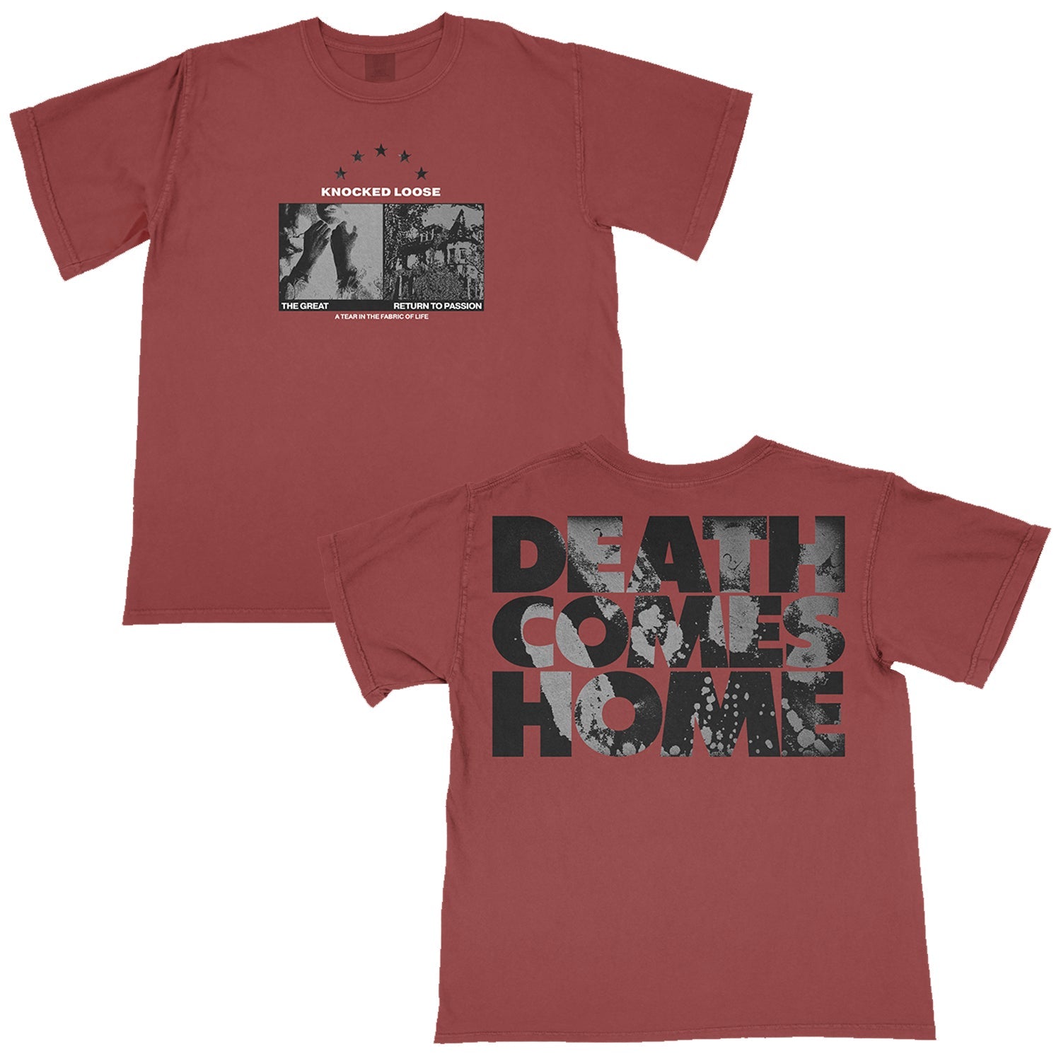 Death Comes Home Tee (Maroon) Hoodie, Sweatshirt | CoreVibeTees.com (Image 1)