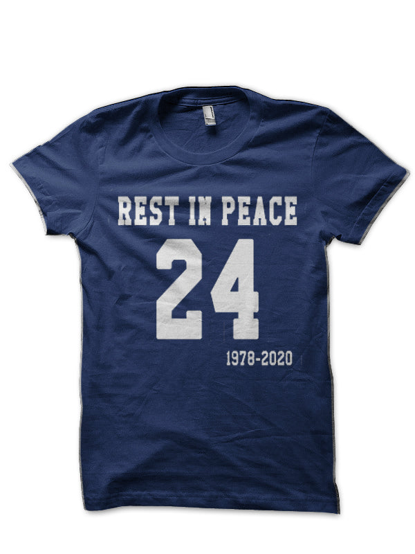 Rest In Peace Kobe Bryant RIP Kobe Bryant 24 Navy Blue T-Shirt Hoodie, Sweatshirt | CoreVibeTees.com