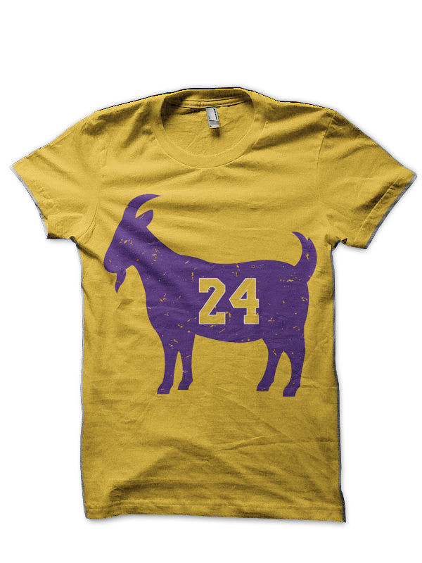 Kobe Bryant-Goat 24 vintage Yellow T-Shirt Hoodie, Sweatshirt | CoreVibeTees.com