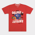 Kansas Jayhawks "Orange You Glad" Tee Hoodie, Sweatshirt | CoreVibeTees.com (Image 1)