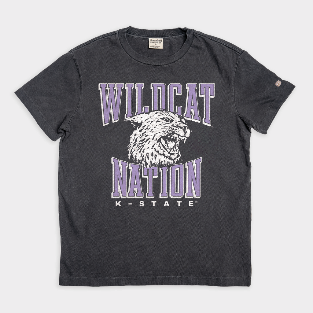 K-State Wildcat Nation Vintage Heavyweight Tee Hoodie, Sweatshirt | CoreVibeTees.com (Image 1)