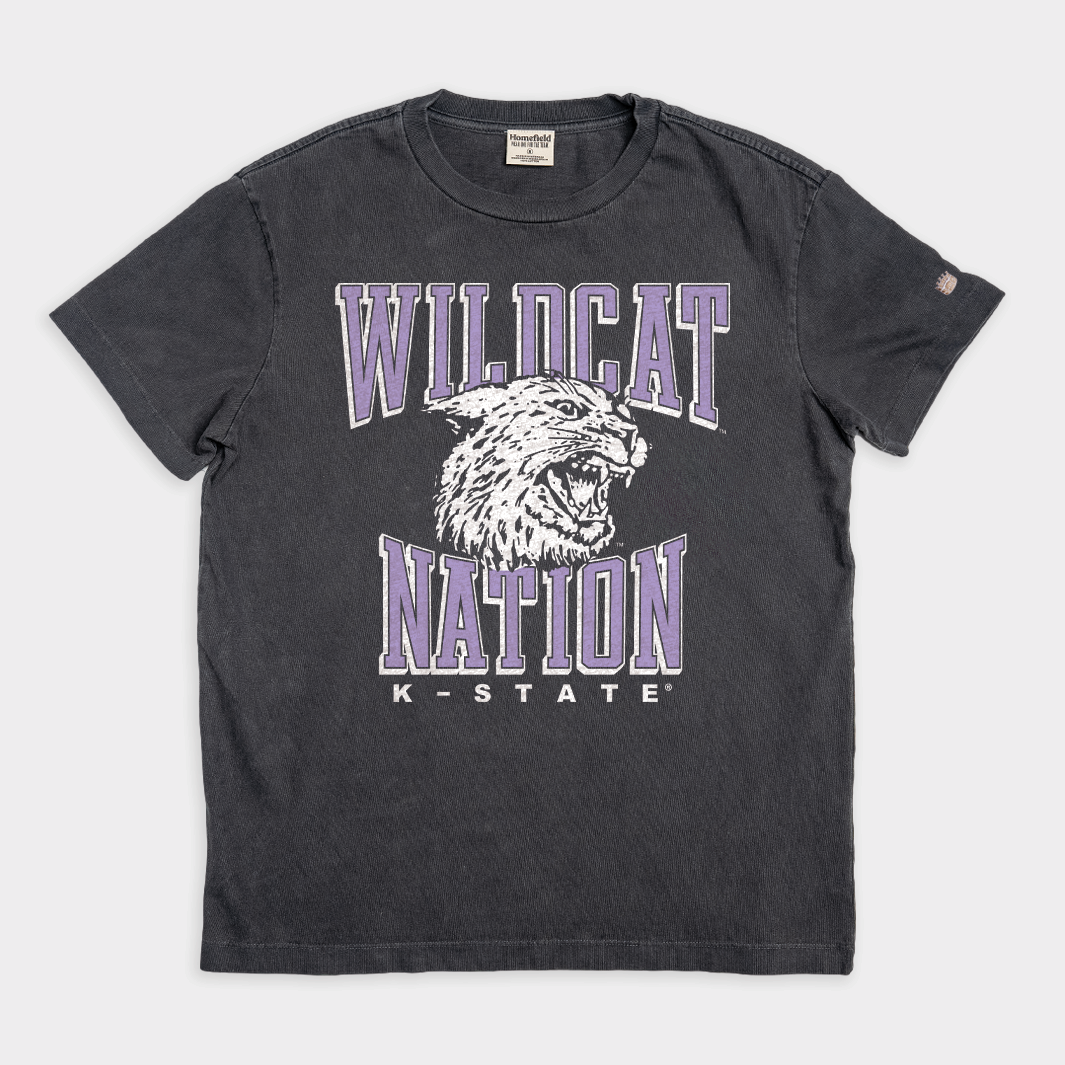 K-State Wildcat Nation Vintage Heavyweight Tee Hoodie, Sweatshirt | CoreVibeTees.com (Image 1)