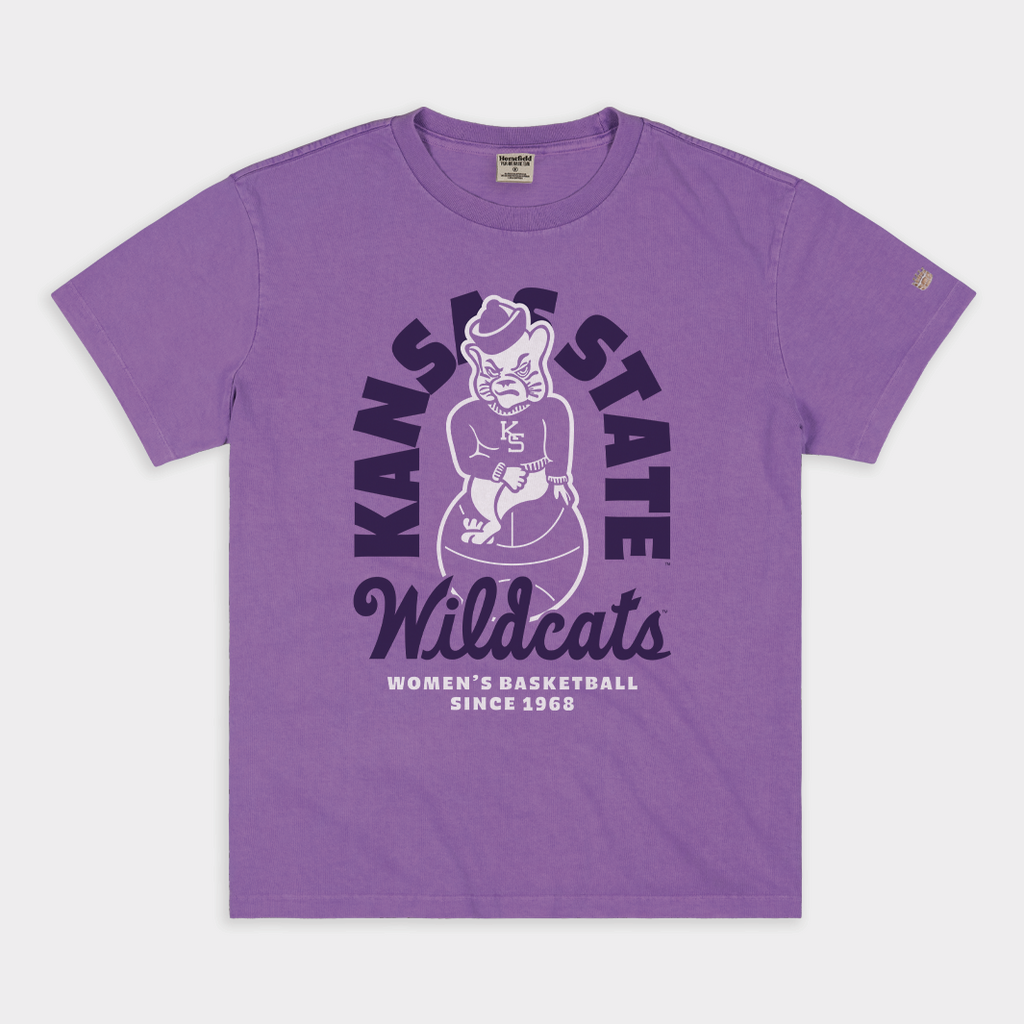K-State Wildcats Women's Basketball 1968 Vintage Heavyweight Tee Hoodie, Sweatshirt | CoreVibeTees.com (Image 1)
