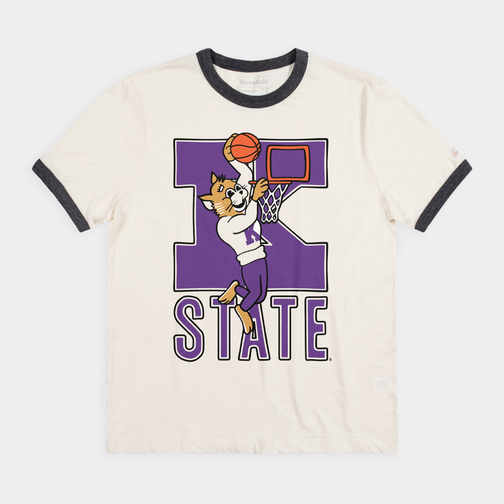 Vintage Slam Dunk Willie Wildcat K-State Ringer Tee Style001 Hoodie, Sweatshirt | CoreVibeTees.com (Image 1)