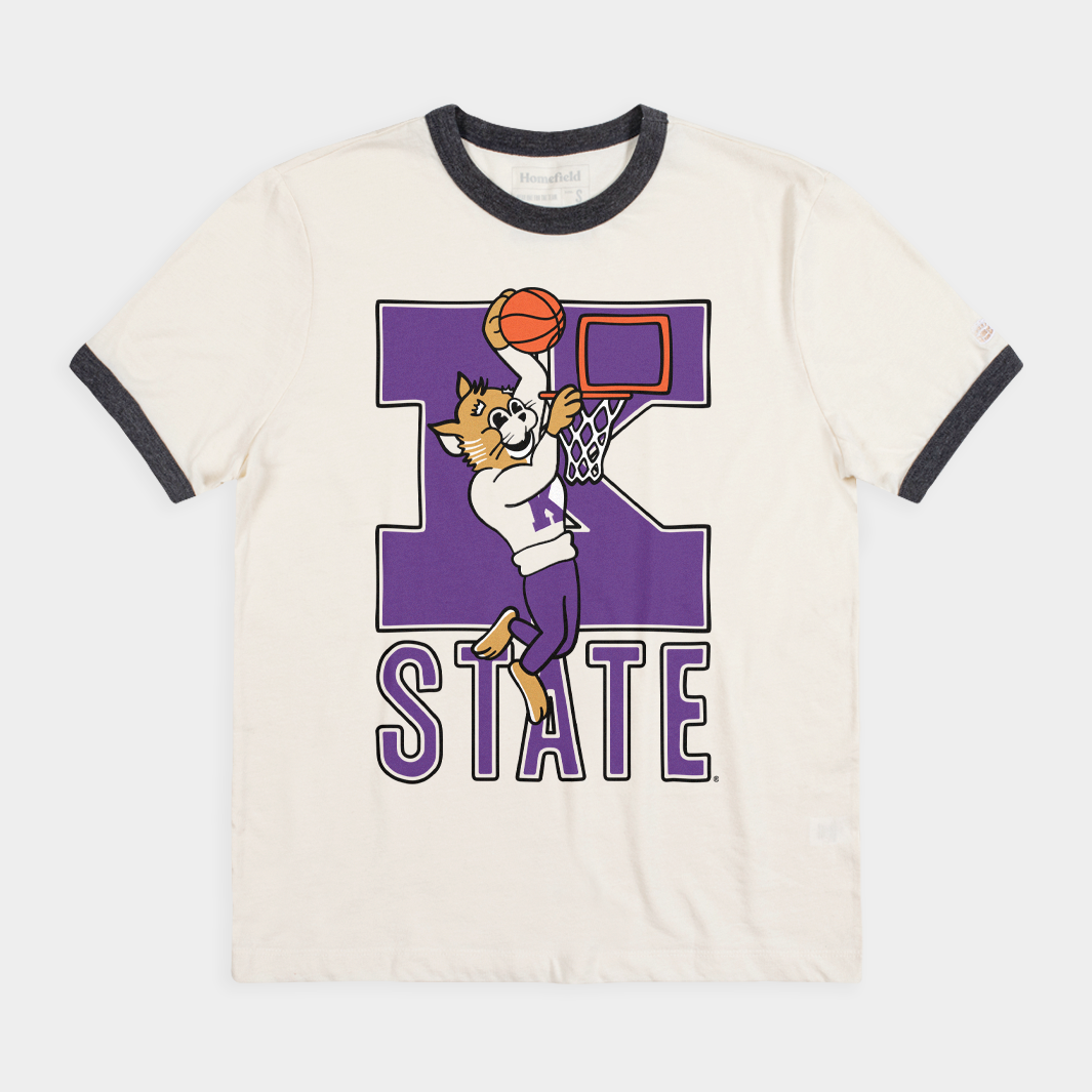 Vintage Slam Dunk Willie Wildcat K-State Ringer Tee Style001 Hoodie, Sweatshirt | CoreVibeTees.com (Image 1)