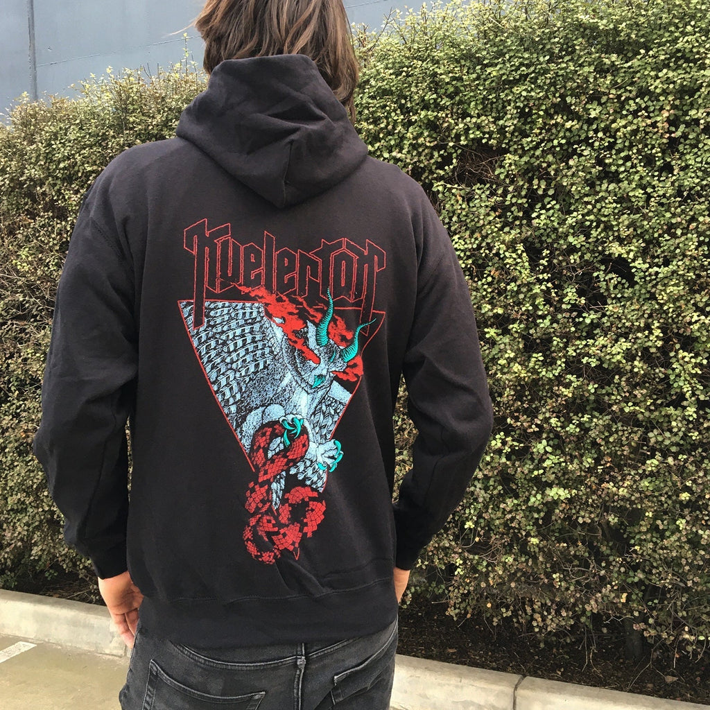 Demon Owl Zip Up Hoodie (Black) T-Shirts, Sweatshirt | CoreVibeTees.com (Image 3)