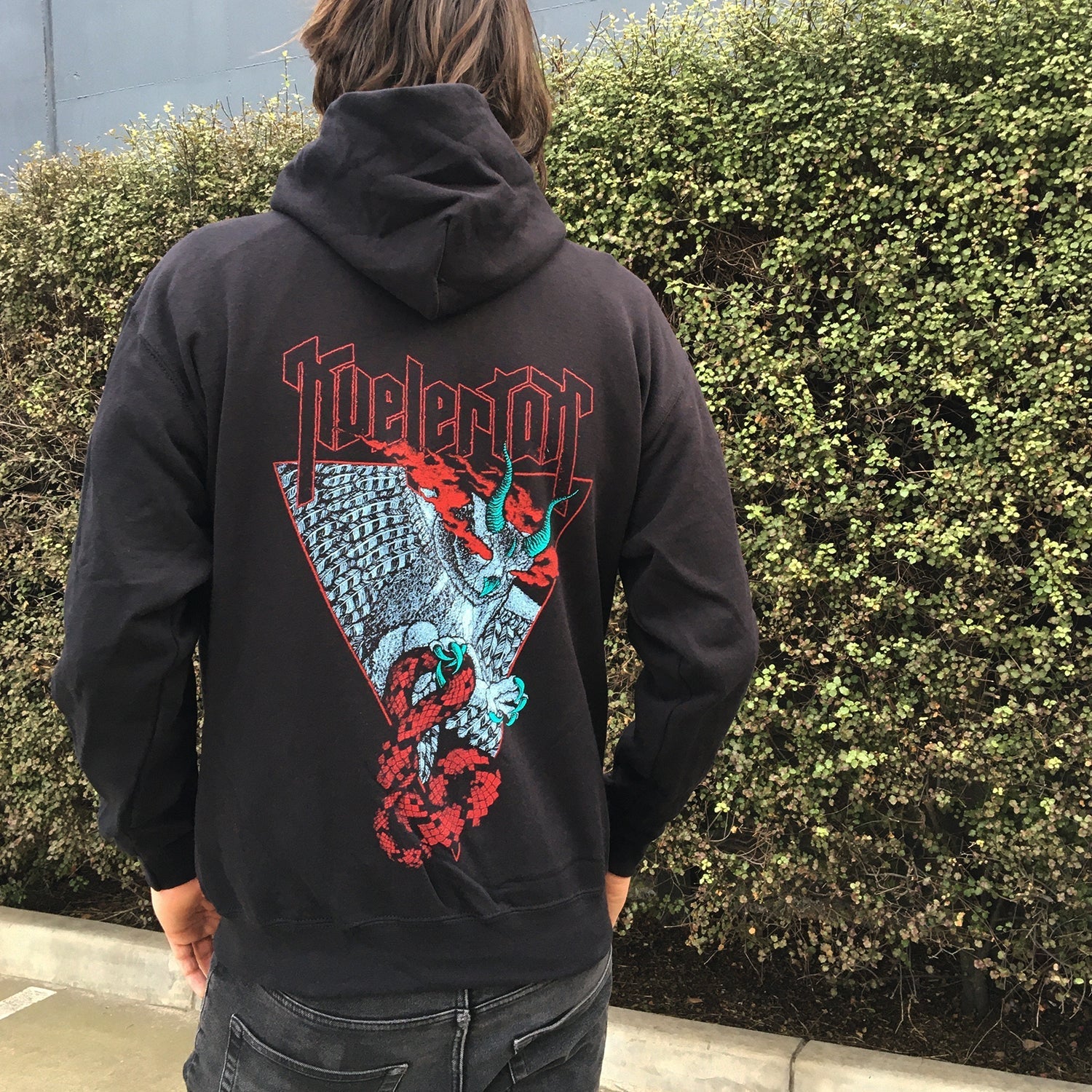 Demon Owl Zip Up Hoodie (Black) T-Shirts, Sweatshirt | CoreVibeTees.com (Image 3)