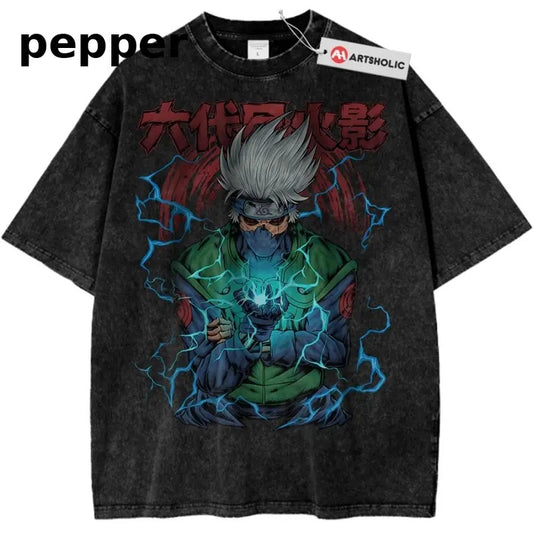 Kakashi Hatake Shirt, Naruto Shirt, Anime Shirt, Vintage Tee Menswear Top T-Shirt Jujutsu Kaisen Underwear