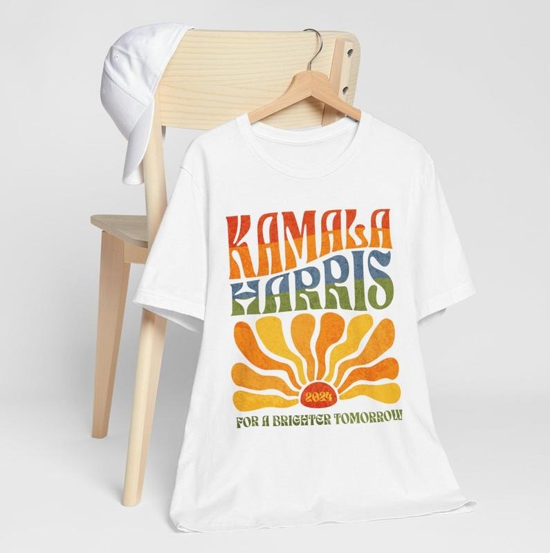 Kamala Harris Graphic T-Shirt for Women's- Short Sleeve Crew Neck Fitted Tee Top Womenswear