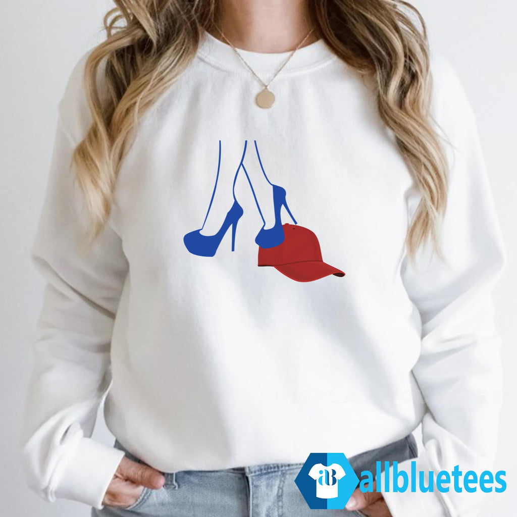 Kamala Harris Heels Stepping On Red Hat Shirt