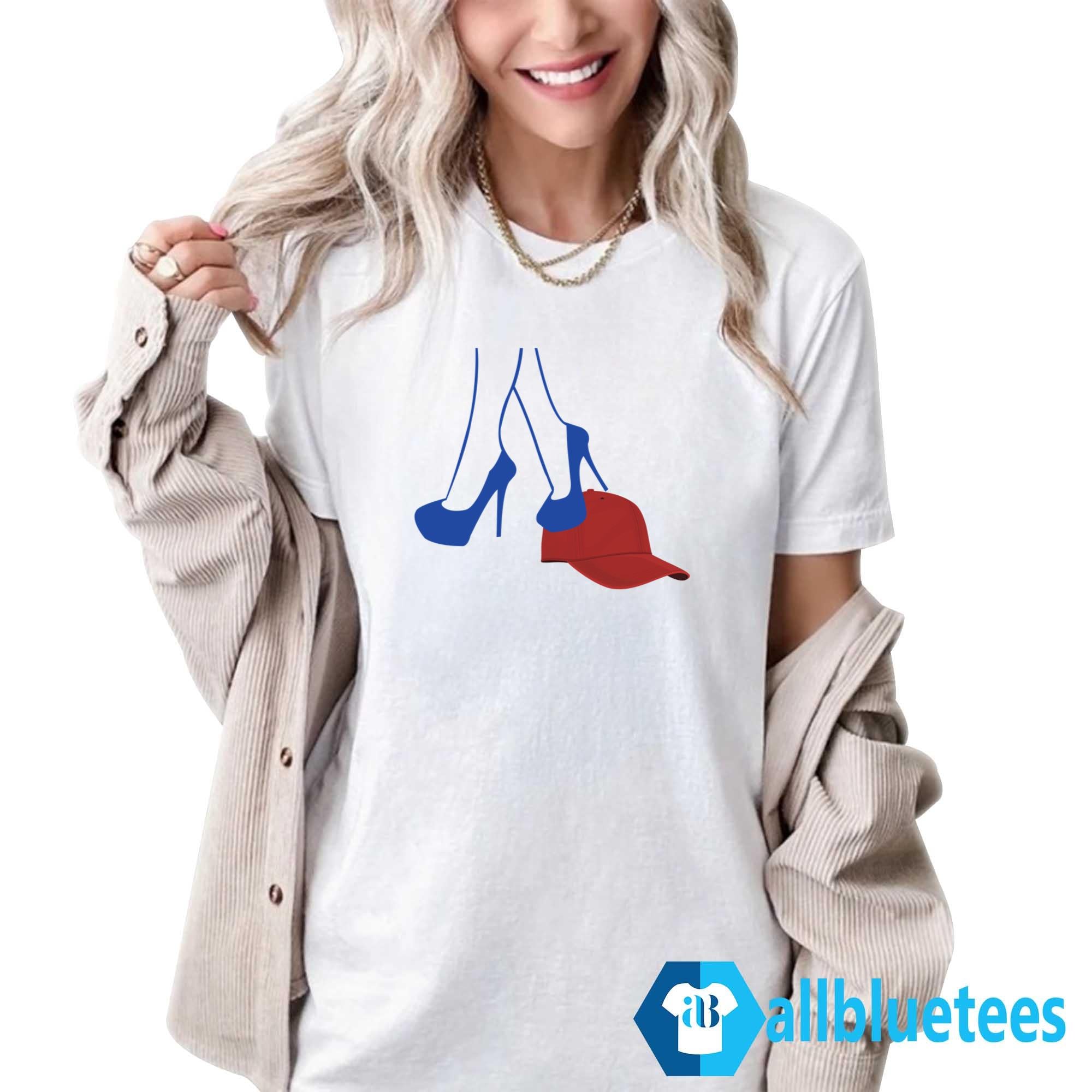 Kamala Harris Heels Stepping On Red Hat Shirt