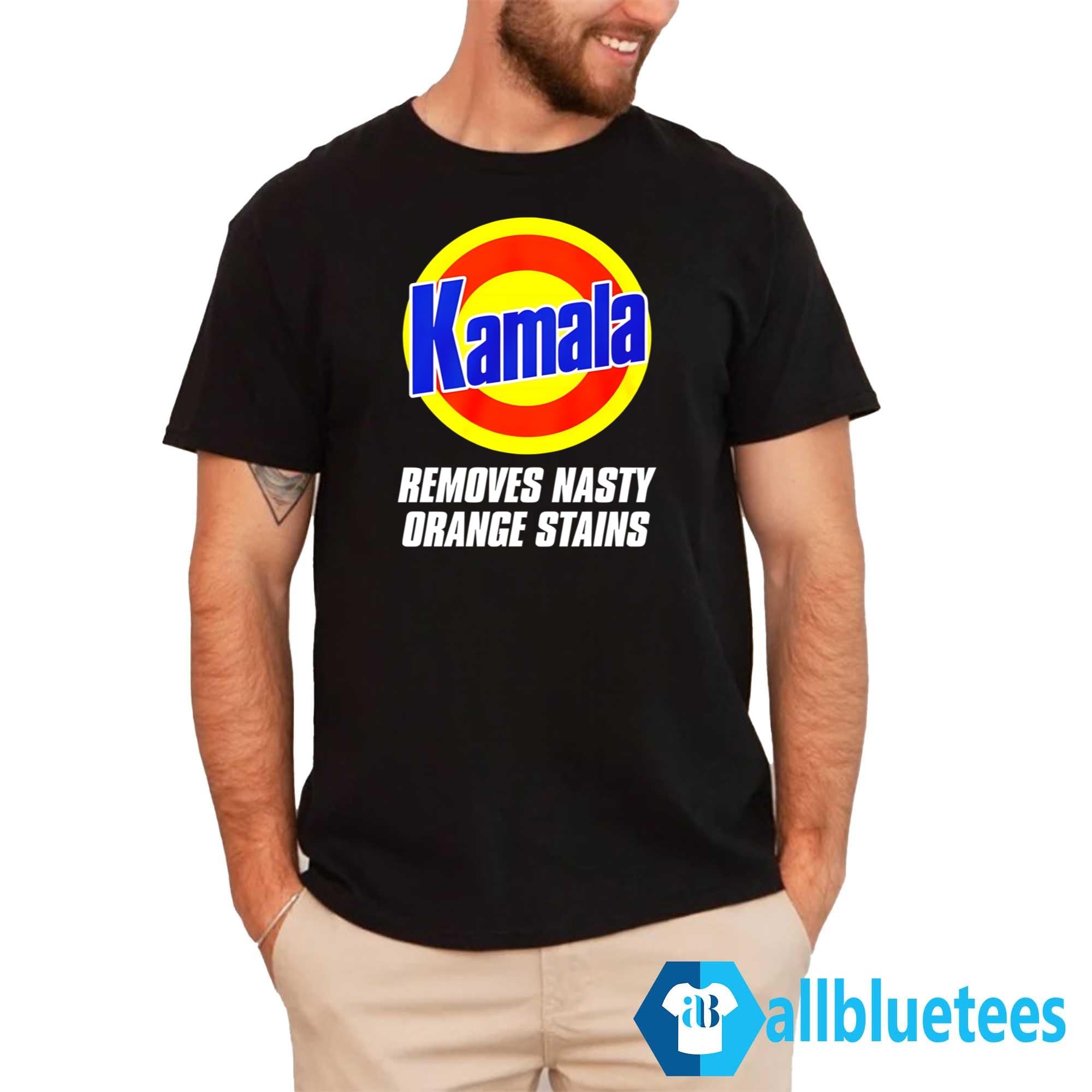Kamala Removes Nasty Orange Stains Shirt
