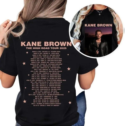Kaneee Br0wn T-Shirt, Country Music Bleached Concert Tee, Retro 90s Tour 2025 Graphic Tee, Hot Hit Statement for Fans