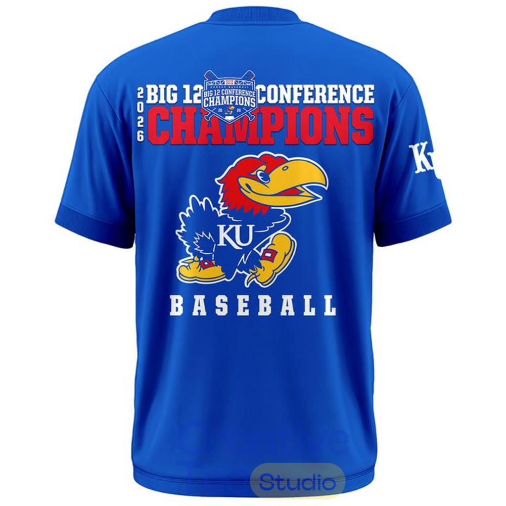 Kansas Jayhawks Baseball Big 12 Champions 2026 T-Shirt