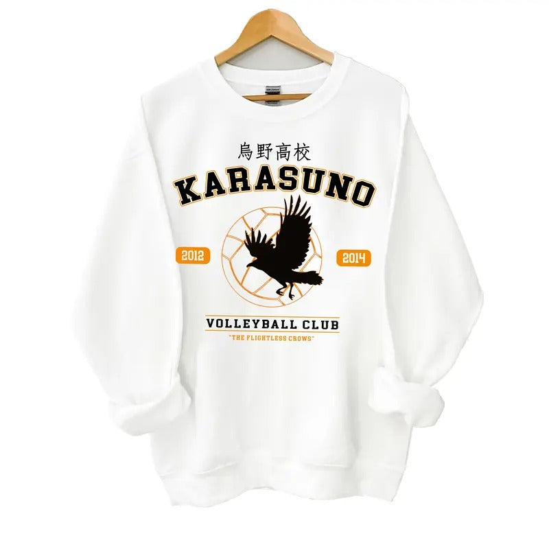 Karasuno Volleyball Club Hoodie - Fly High Anime Sweatshirt for Men & Women Sweatshirt, Hoodie, Comfort Colors