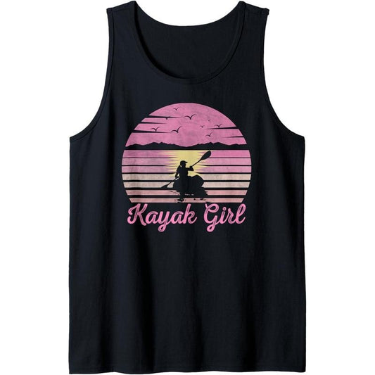 Kayak Girls Shirt Funny Outdoor Boating Canoeing Kayaking Tank Top MADE IN USA