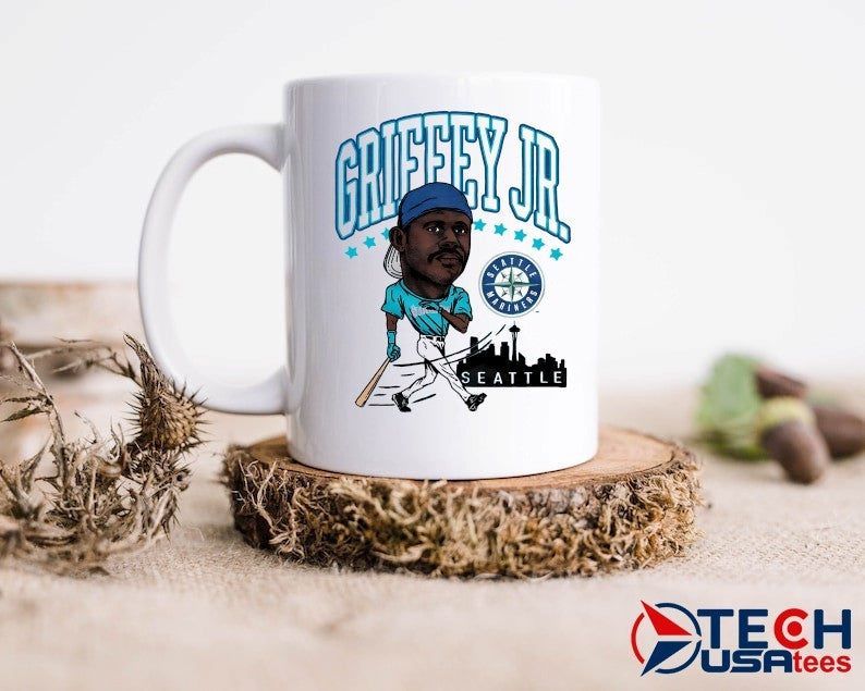 Ken Griffey Jr. Walk Off Mariners Seattle Mariners superstar caricature shirt