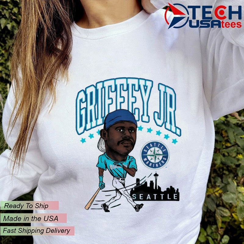 Ken Griffey Jr. Walk Off Mariners Seattle Mariners superstar caricature shirt