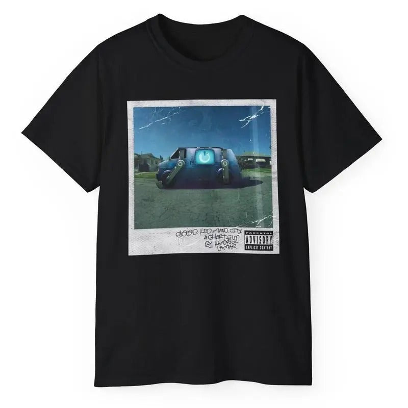 Kendrick Reboot Van Shirt, Lamar 90s Hip Hop shirt, Music Band Los Angeles Rapper, Trendy Aesthetic Tshirt,Top Menswear Top Man Shortsleeve Round Neck