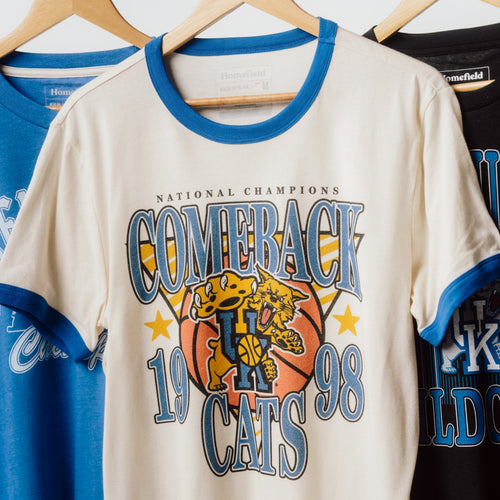 1997-98 Kentucky Basketball "Comeback Cats" Ringer Tee Style001 Hoodie, Sweatshirt | CoreVibeTees.com (Image 2)