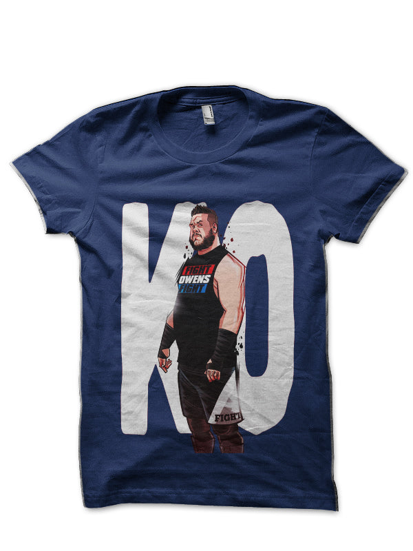 Kevin Owens Navy Blue T-Shirt Hoodie, Sweatshirt | CoreVibeTees.com