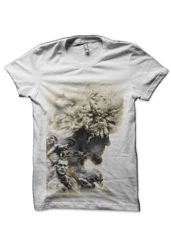 Khabib Nurmagomedov White T-Shirt Style005 Hoodie, Sweatshirt | CoreVibeTees.com