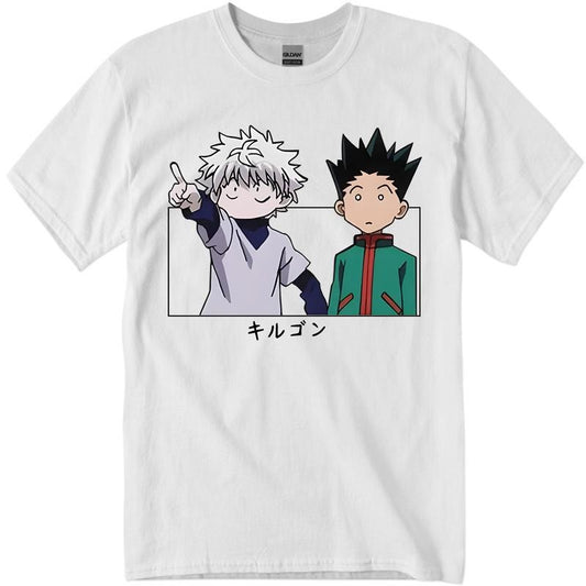 Killua E Gon Hunter X Print Tee, Anime T-Shirt, Japanese Graphic T-Shirt, Unisex T-Shirt, All Size S-3XL Womenswear Top Underwear Tshirt Sweatshirt, Hoodie, Comfort Colors