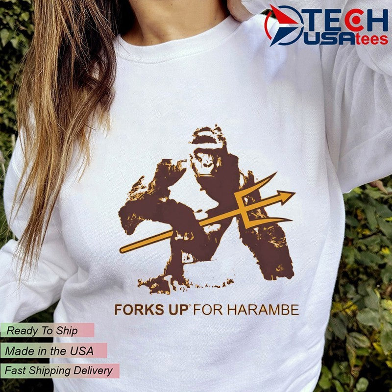 King Kong Arizona State Sundevils Forks Up for harambe shirt