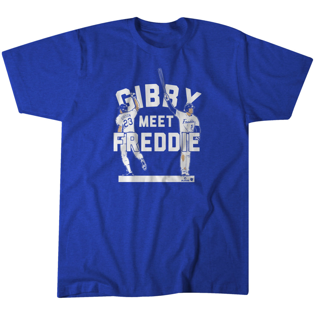 Kirk Gibson & Freddie Freeman: Gibby Meet Freddie: LA Baseball Adult Unisex Tee Hoodie, Sweatshirt (Image 1)
