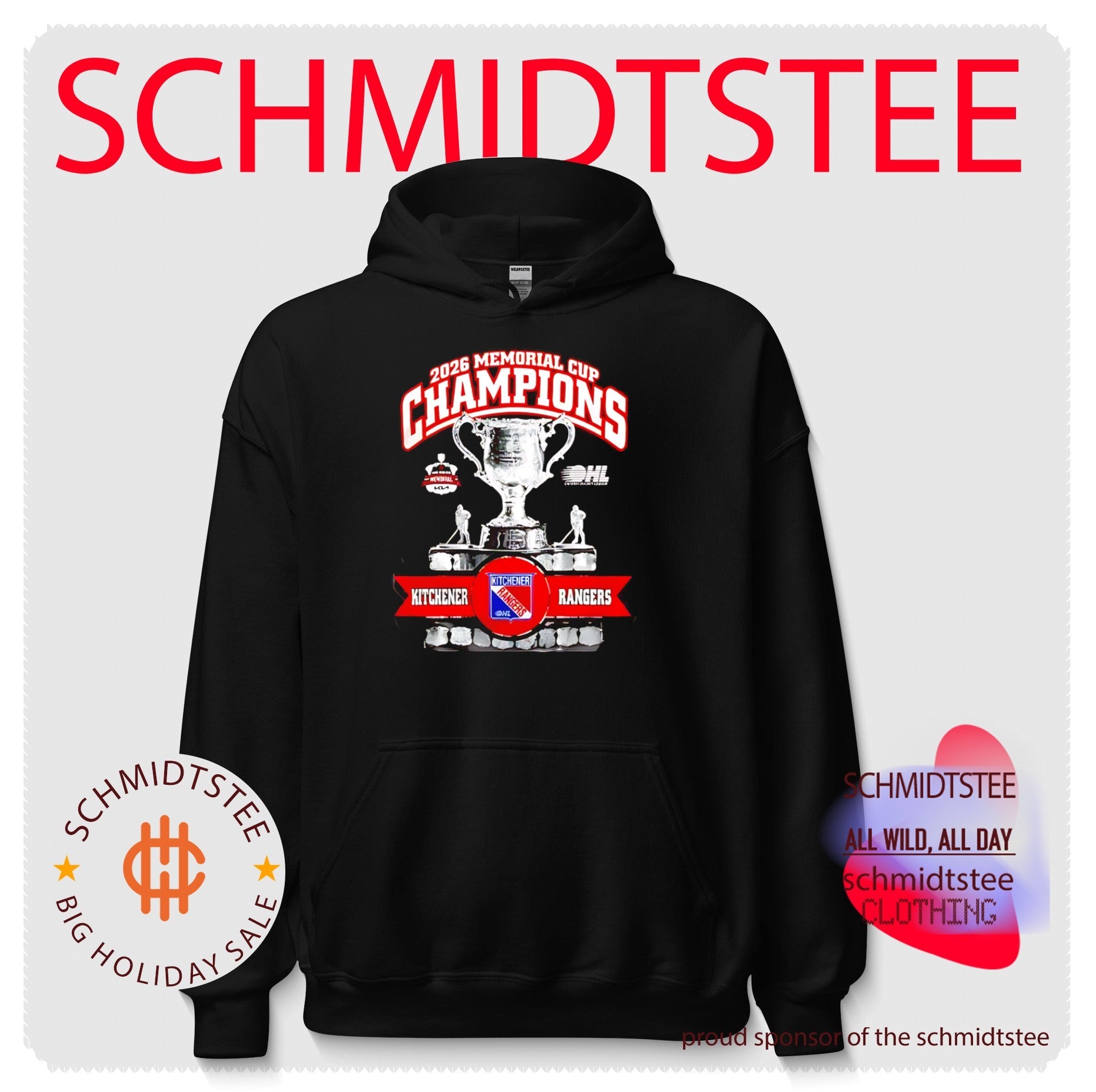 Kitchener Rangers 2026 Memorial Cup Champions trophy shirt