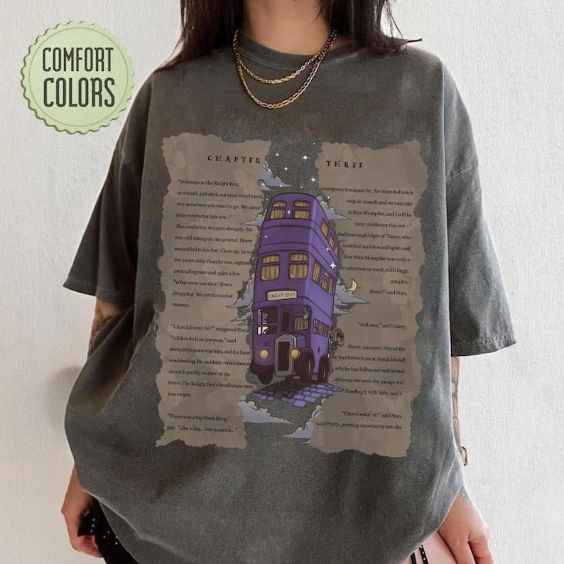 Knight Bus shirt, Bookish Magic World Shirt, Subtle Booklover Read Fantasy, Bookworm Fandom Merch, Book Nerd, Booktok, Bookstagram Gift