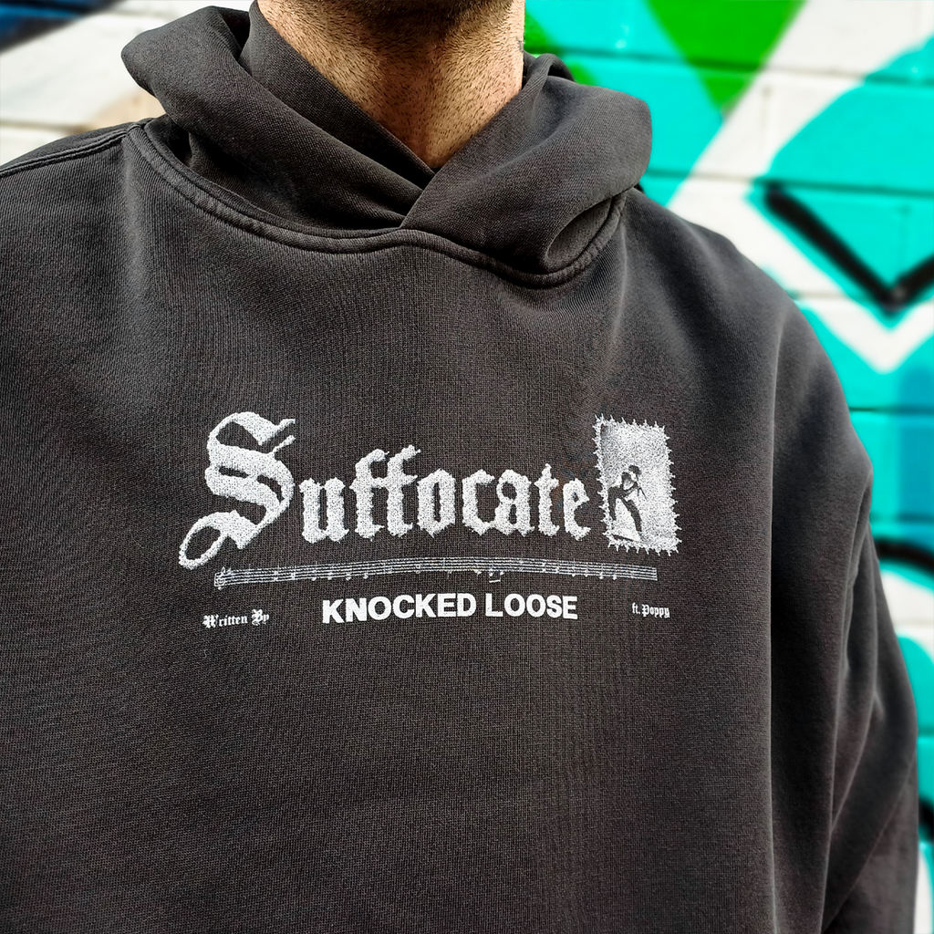 Suffocate Hoodie (Faded Black) T-Shirts, Sweatshirt | CoreVibeTees.com (Image 2)