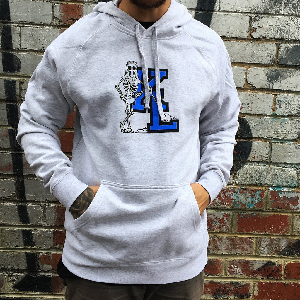 Grave Digger Hoodie (Grey/Blue) T-Shirts, Sweatshirt | CoreVibeTees.com (Image 3)