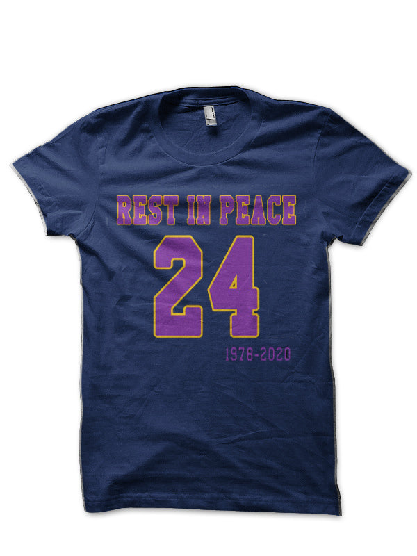 Rest In Peace Kobe Bryant RIP Kobe Bryant 24 Navy Blue T-Shirt Style001 Hoodie, Sweatshirt | CoreVibeTees.com