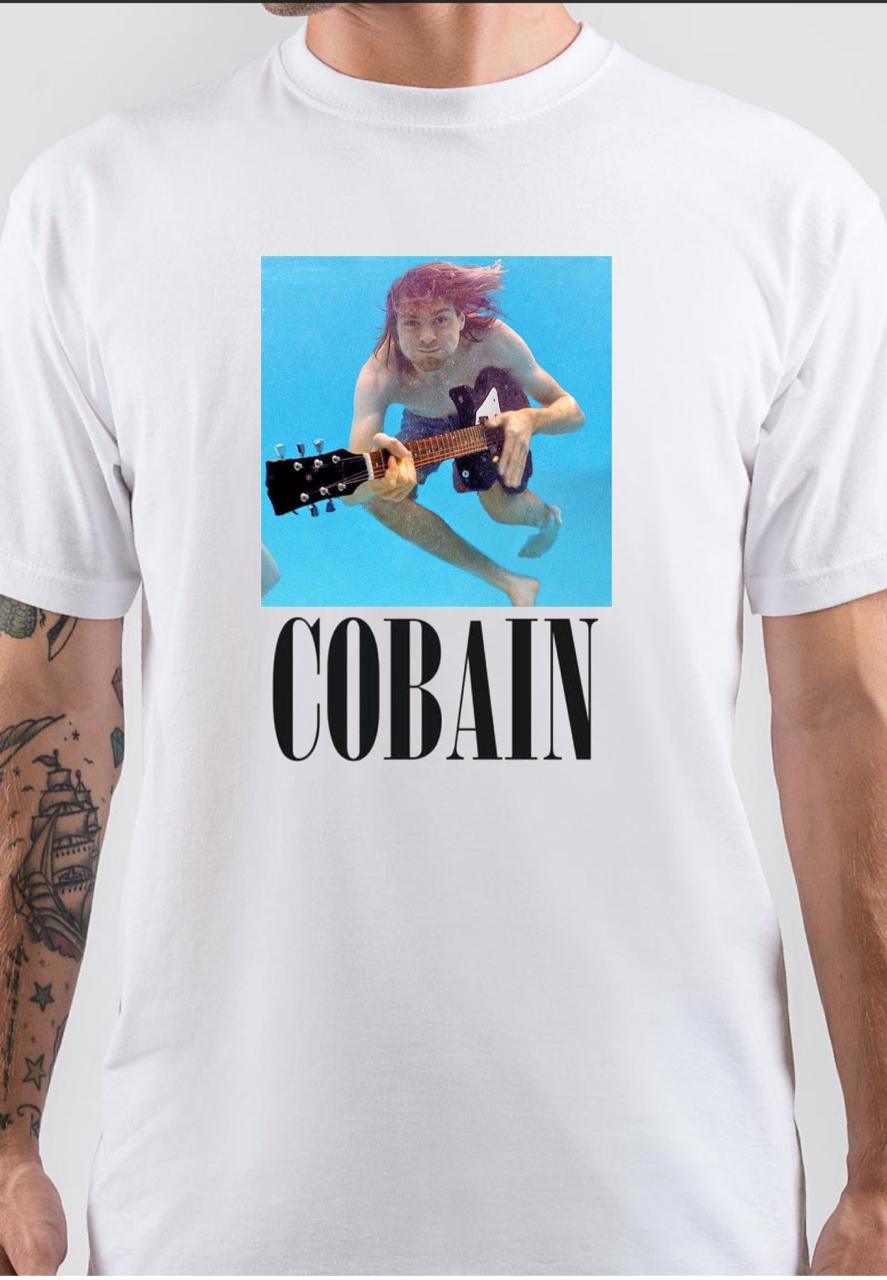 Kurt Cobain White T-Shirt Hoodie, Sweatshirt | CoreVibeTees.com