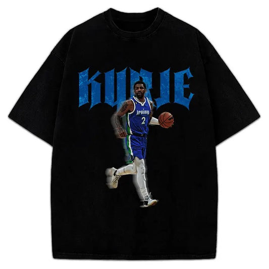 Kyrie T-Shirt Basketball Custom Design Graphic T-Shirt For Dallas Fans Cotton Menswear