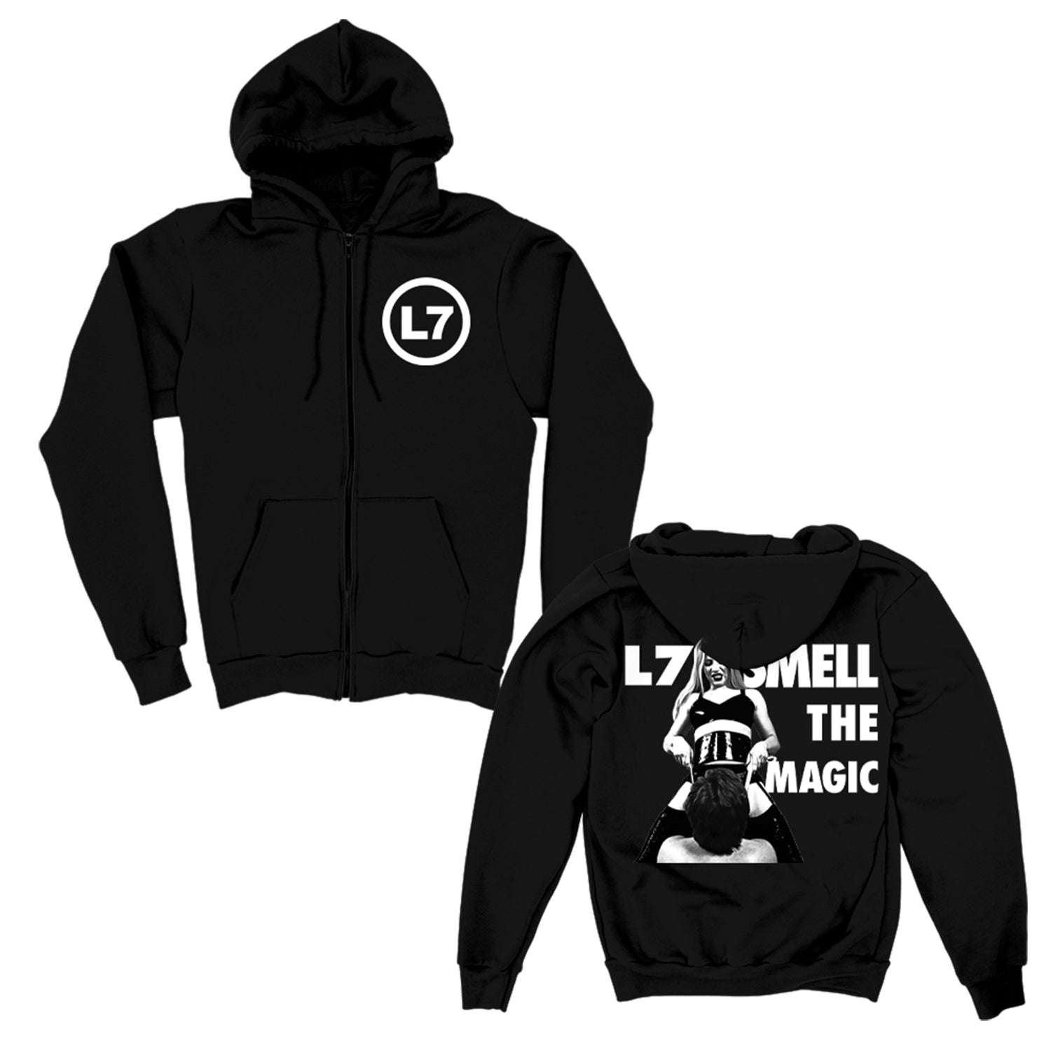 Smell the Magic Zip Up Hoodie (Black) T-Shirts, Sweatshirt | CoreVibeTees.com (Image 1)