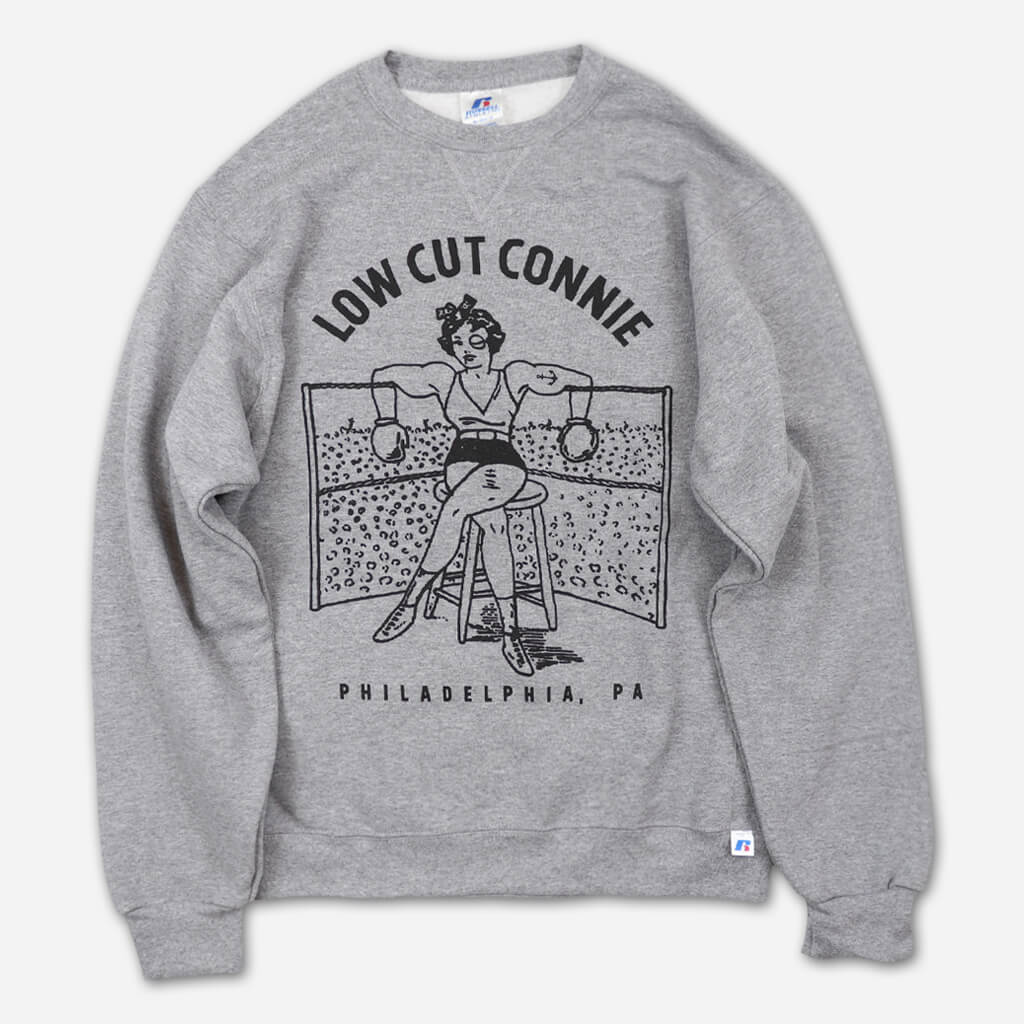 Boxing Girl Heather Grey Pullover Sweatshirt T-Shirts, Hoodie | CoreVibeTees.com (Image 1)